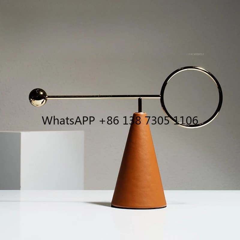 Moderno e leggero, equilibrio di lusso, decorazione geometrica, modello, tavolino, vassoio, guardaroba, pendolo morbido di fascia alta