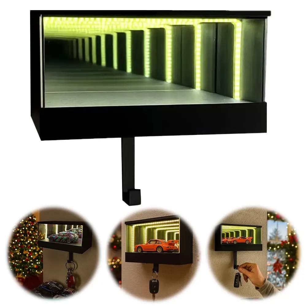 Porta chiavi da garage luminoso e illimitato con luce a LED Portachiavi e organizer per auto creativi Regalo unico per uomini e donne