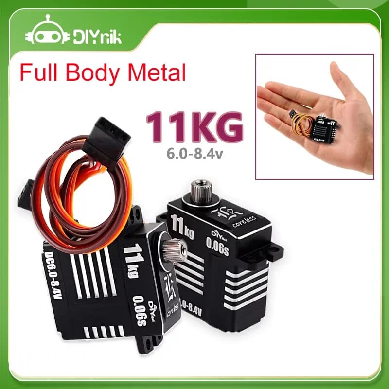 H-11 Micro Digital RC Servo 11KG Full Metal Programmabile Mini Servo Motore Coreless Parti FAI DA TE Per Elicotteri Auto Robot Aereo
