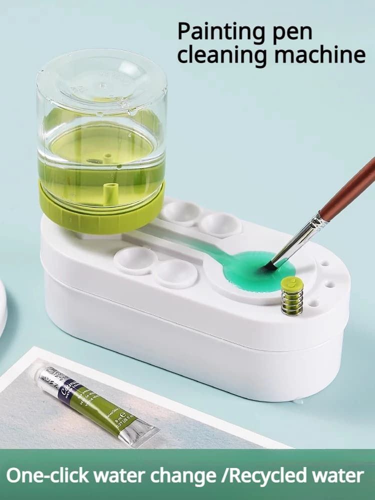 Brush Clean Device Square Cycle Ellisse Green Pink Scrubber Oil Painting DIY Guazzo Fine Arts Watercolor Pen Clean tool