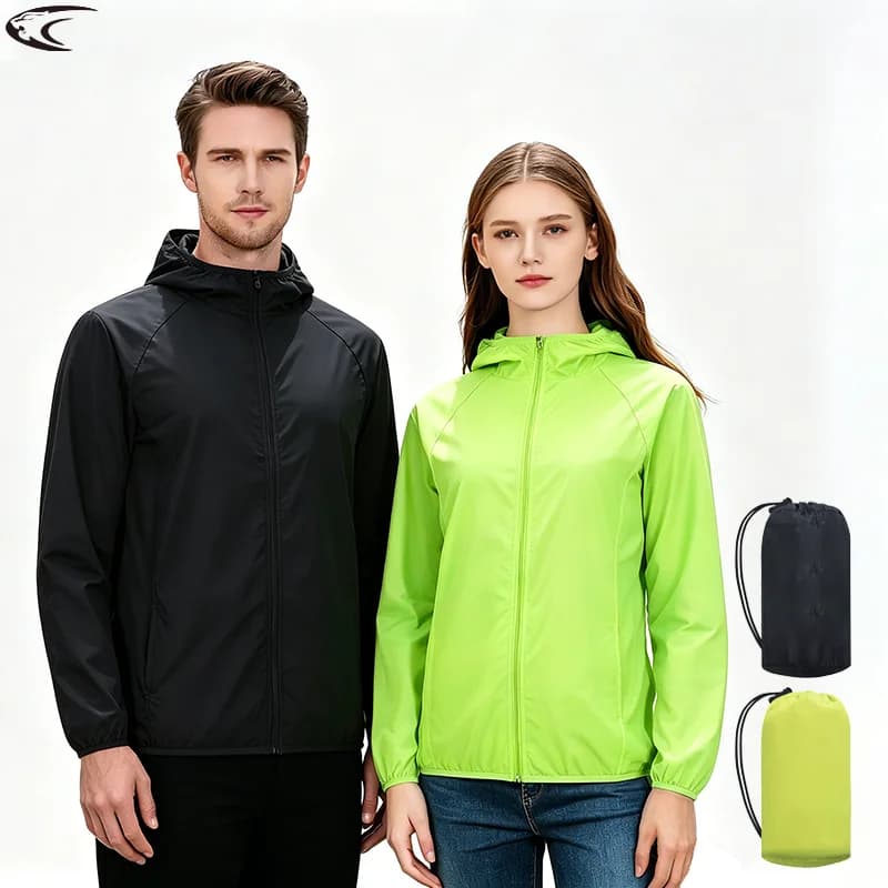 LNGXO Waterproof Trekking Jackets for Men and Women Solar Protection Wind Jacket Camping Climbing Rain Coat Portable Unisex Clothing