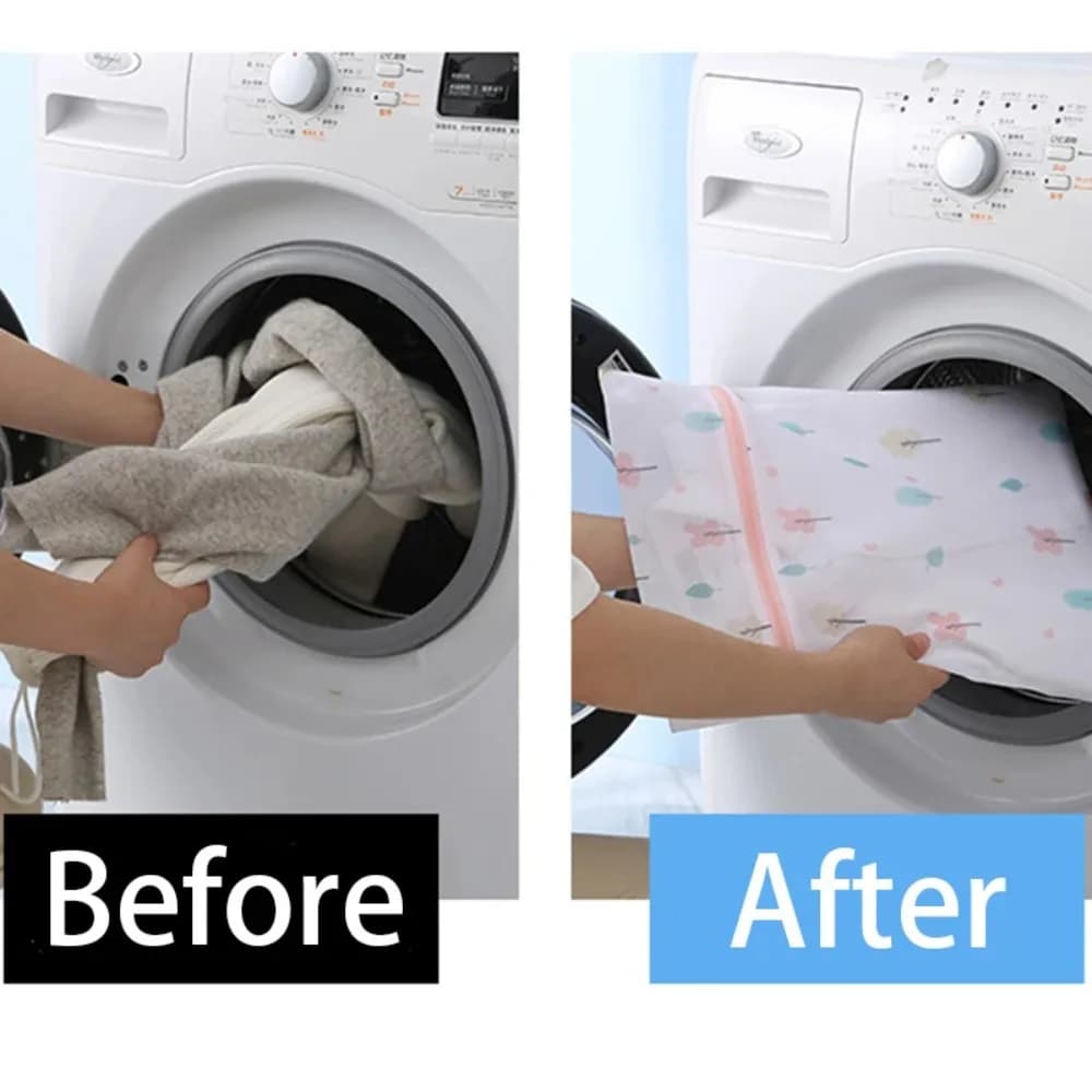 New colorful small tree bag for sock linen with zipper bag for washing machine clothes polyester sock for underwear care