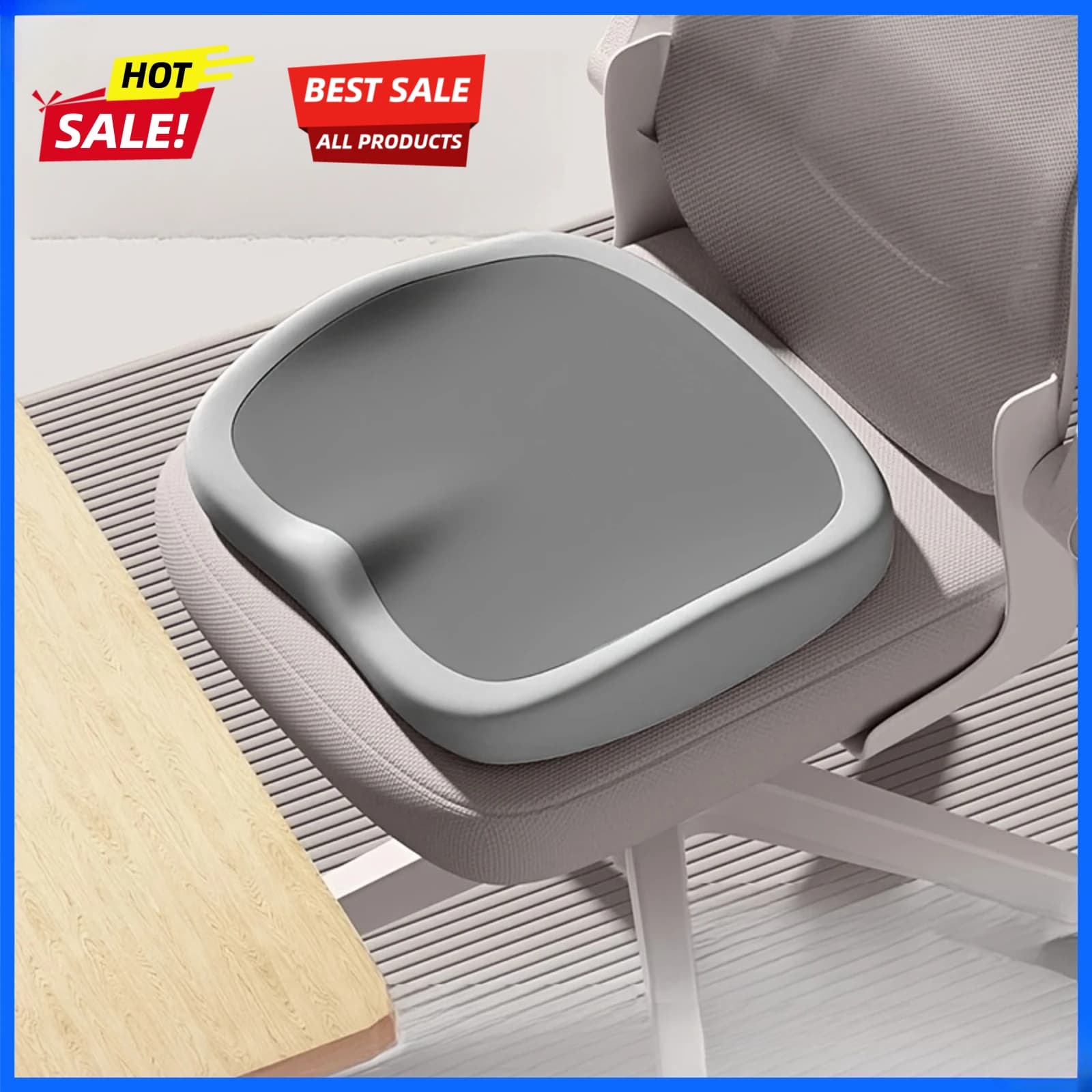 Cuscino in memory foam monopezzo per sedie da ufficio, progettato ergonomico per un massimo comfort durante i periodo di seduta esteso