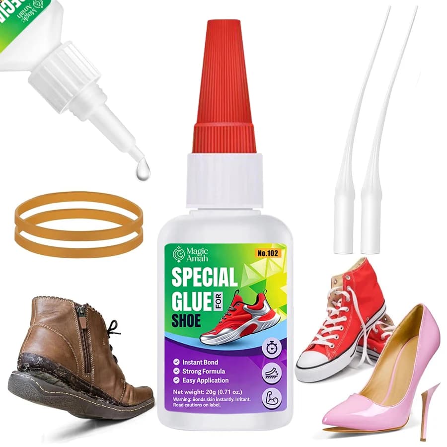 1-3pcs CA Shoe Repair Glue, Clear Fast-Drying Waterproof Flexible Adhesive for Sneakers Boots Leather Shoes Sole Repair
