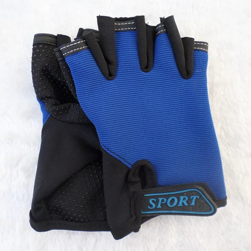 1 paio di guanti per bambini di 7-9 anni, 9 colori, antiscivolo, sportivi per bambini, per ciclismo, arrampicata, ciclismo, mezze dita