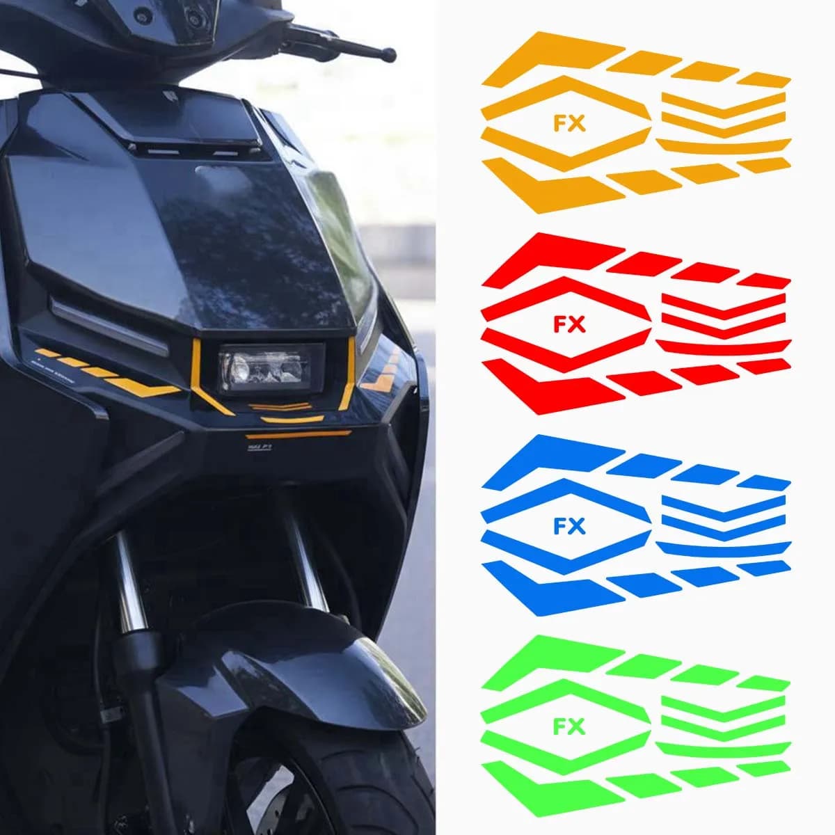 For Niu FX FXT Front Face Decorative Stickers Motorbike Scooter Headlight Surround Reflective Vinyl Decal Motorcycle Accessories