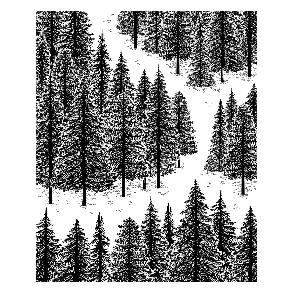 Mangocraft Winter Pine Forest Nature Fustelle Transparent stamp Scrapbooking DIY Metal stems Silicone card stamp Album Decor