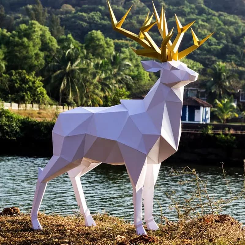 100/150 cm cervo di Natale modello origami 3D Papercraft casa corridoio decorazione del partito decorazione della stanza tavolo arte decorativa fatta a mano D