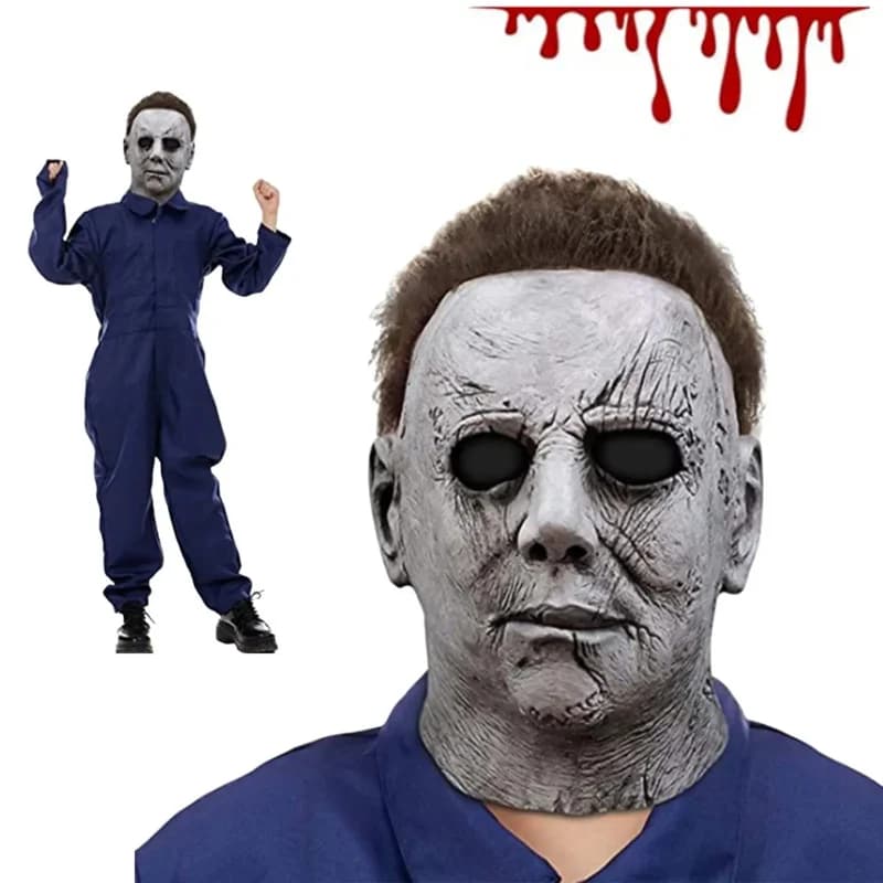 Bulex Horror Movie 1978 Michael Mike Mezza Faccia Lattice Halloween Myers Costume Maschere per Ragazzo Girlv;6,a'3.k;8,