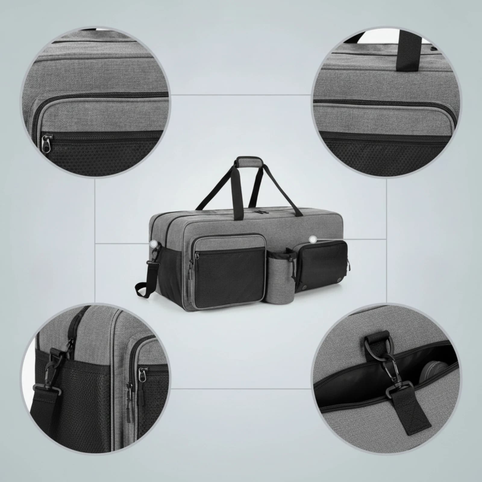 Tennis Bag with Shoe Compartment Large Capacity Tennis Duffel Bag Adjustable Water-Resistant for Athletes, Travel