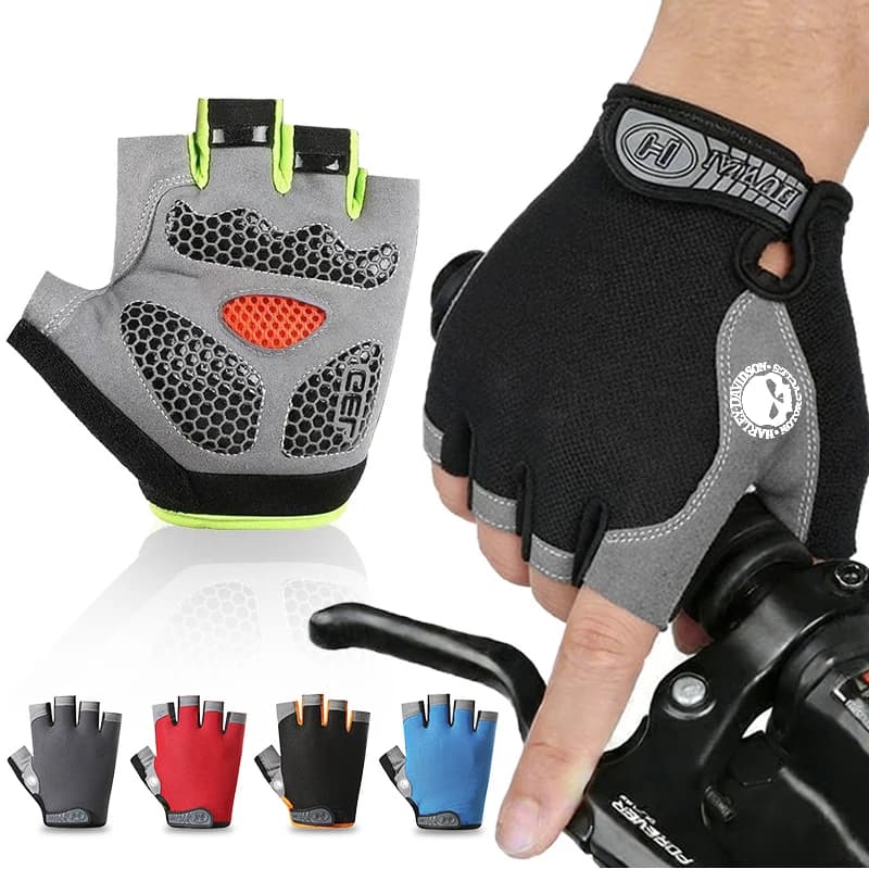 Anti-slip Half Finger Gloves Motorcycle Cycling Bike Breathable Mesh Sports Gloves For Harley Davidson Pan America 1250 Special