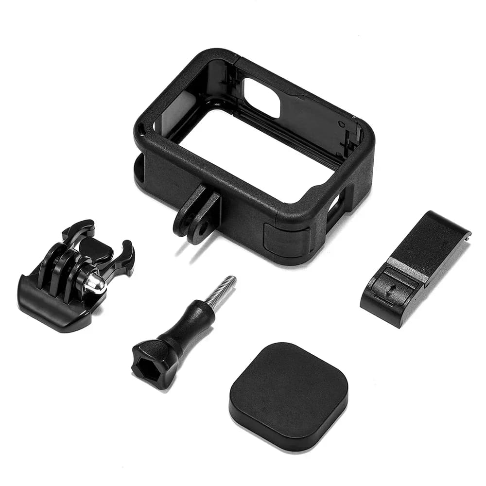 Telaio standard + coperchio laterale batteria coperchio rimovibile facile ricarica porta custodia protettiva per GoPro Hero 9 Black Action Camera