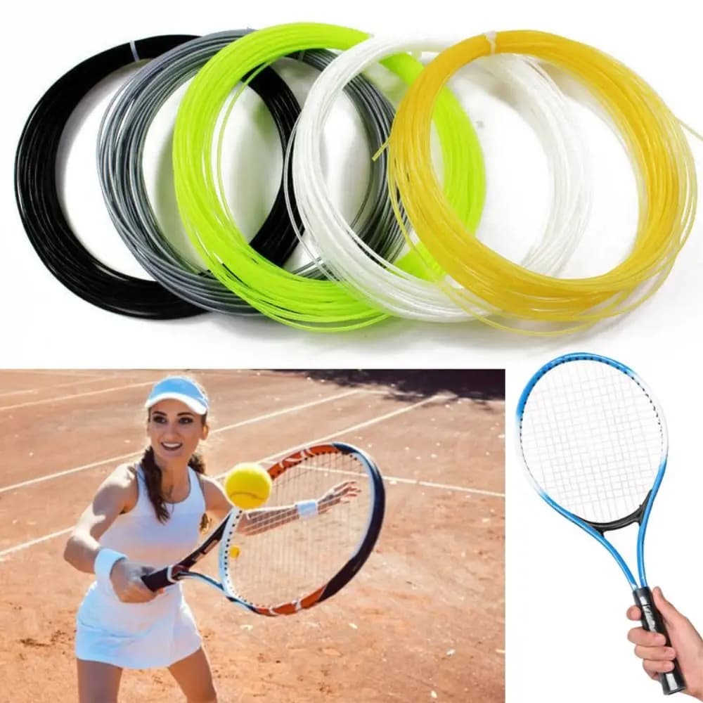 1.35mm 12M Tennis Rack Corda Sports Wire Supply for Multicolor Rack Repair Titanium Wire High Elasticity Polyester Nylon