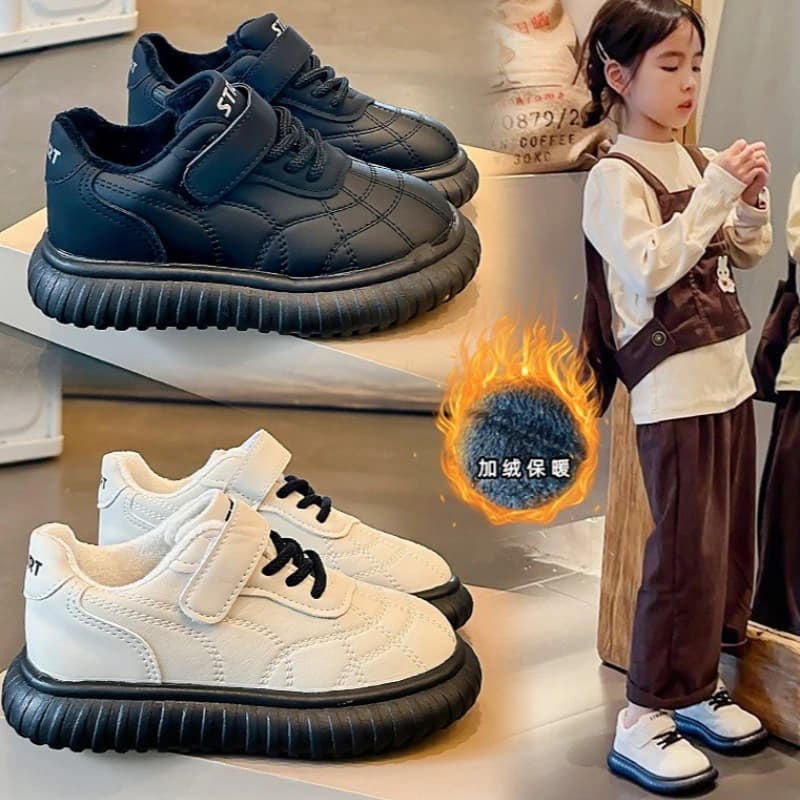 Scarpa in pelle stile britannico per bambina, nuova stagione 2026, mocassini semplici con fondo piatto, scarpe alla moda, comode e versatili