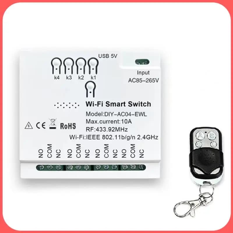 X12A-Ewelink Wifi+RF433 Smart Switch 85-265V Wifi Smartlife Home Automation Module Garage Door Curtain Motor Module