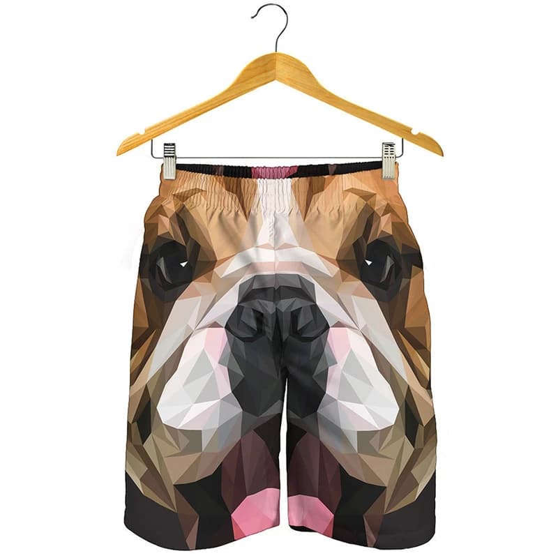 Ugly Animal Dog 3d Print Shorts For Men Casual Holiday Street Clothing Short Pants Cartoon Pattern Summer Quick Dry Swim Trunks