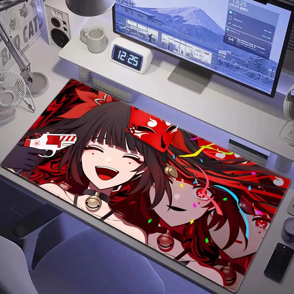 Tappetino per Mouse HYBXAXC, Accessori per Gamer, Tappetino per Tastiera H-honkai Star Rail Sparkle Varmilo, Tappetino in Gomma per PC e Computer