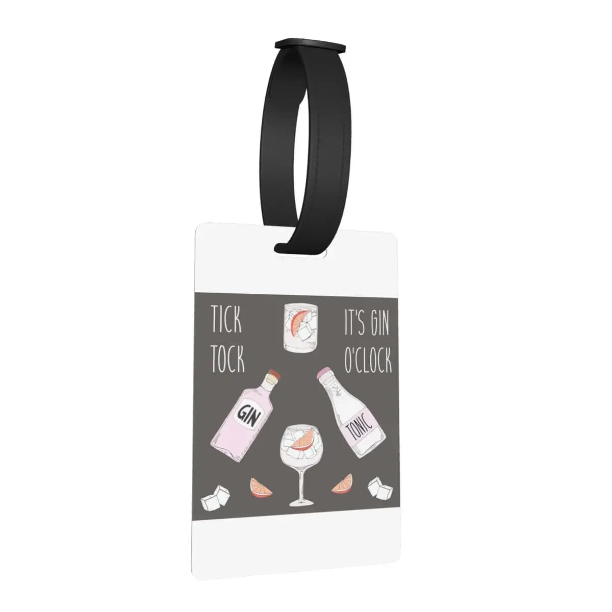 Gin in punto Gin Lover Gi Etichette per bagagli Accessori per valigie Moda da viaggio Etichetta per imbarco per bagagli Porta etichette ID Nome Indirizzo