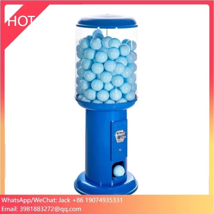 Distributore automatico di tennis per flipper con palline rimbalzanti Gashapon a spirale in plastica Big Ball