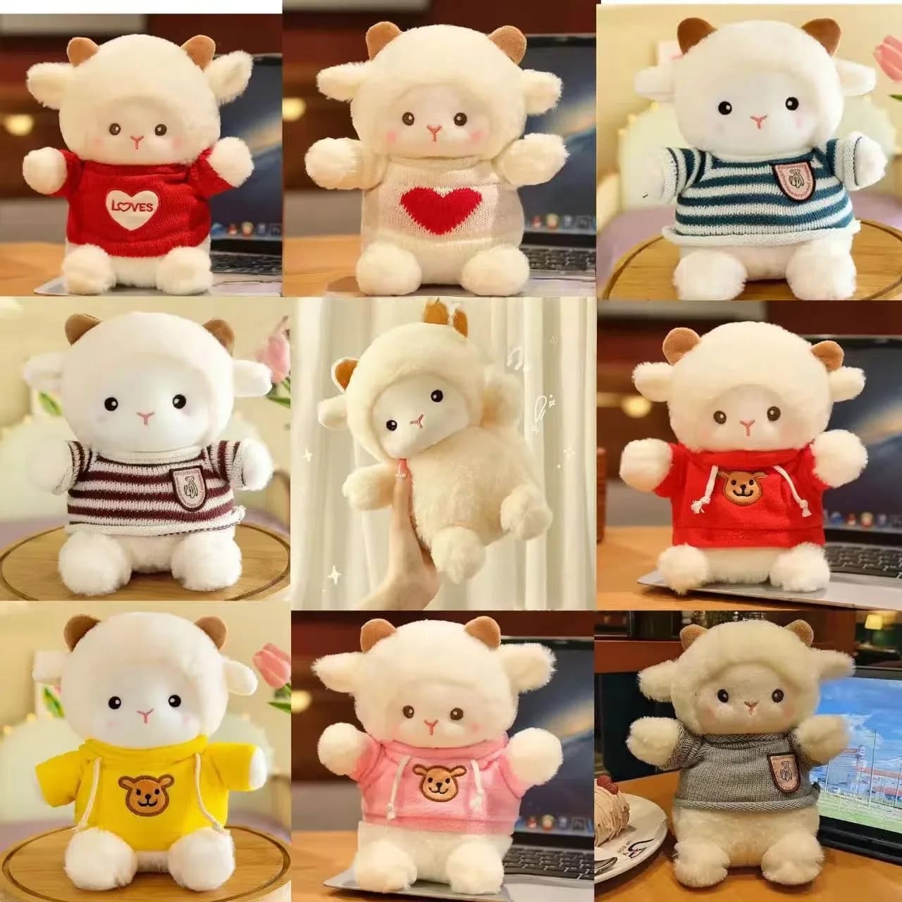 Le nuove esplosioni di celebrità online del 2025 I giocattoli di peluche di pecora Polk possono essere sostituiti con graziosi regali di compleanno.