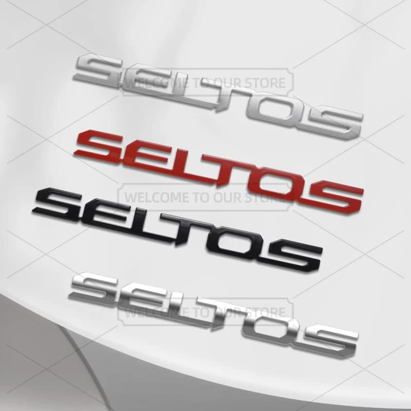 Car 3D Metal For KIA Seltos Sport+ GT Line Turbo GDI Body Emblem Badge Decals Auto Tail Sticker Decorative Accessories