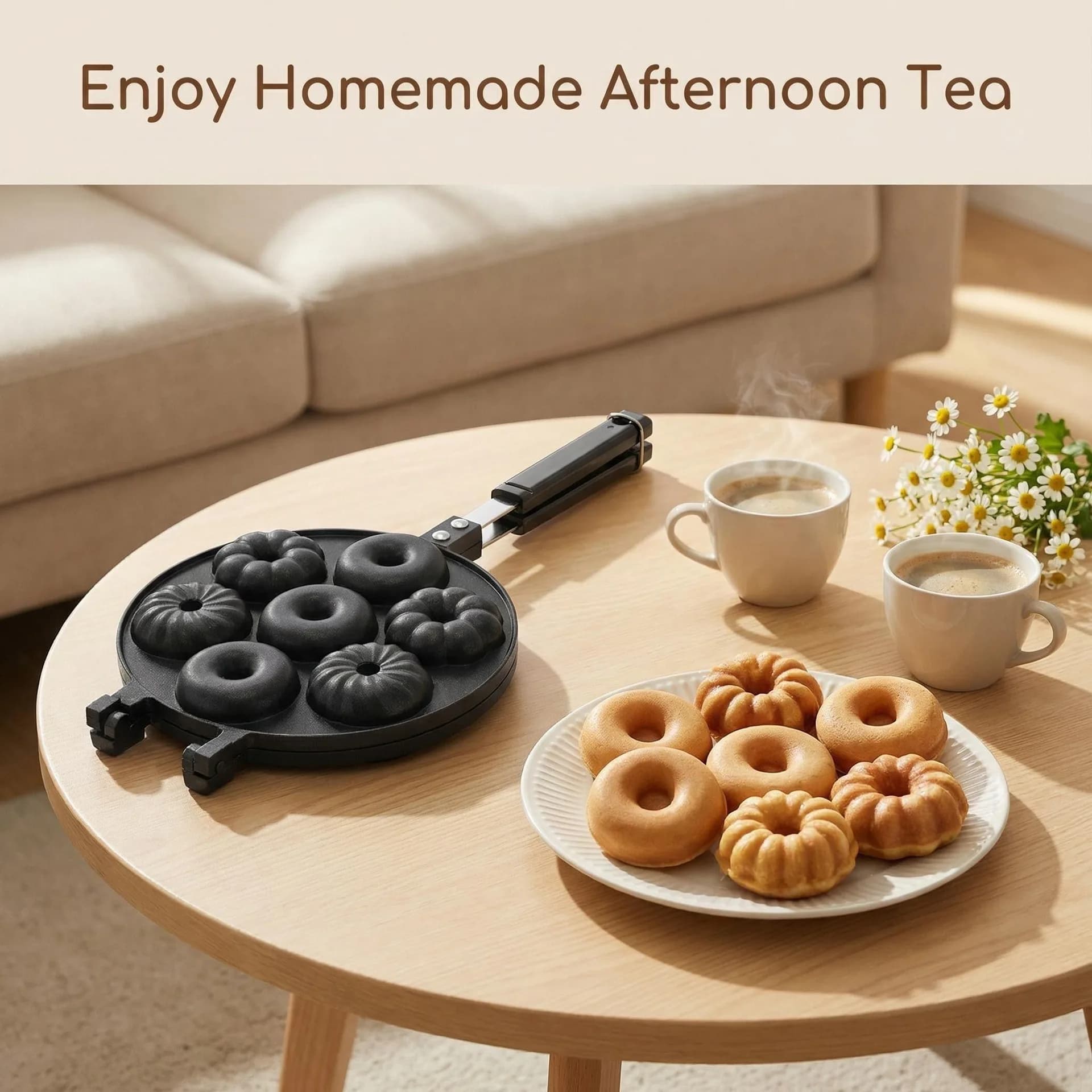 Double-sided donut baking pan non-stick mold household baking cake mold octopus balls frying pan
