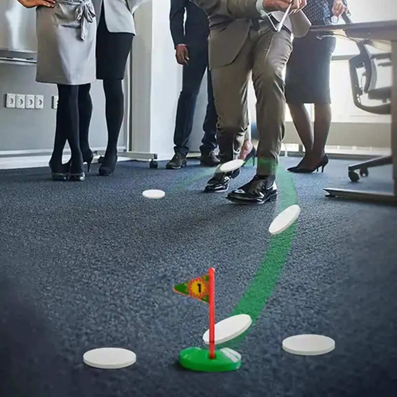 Palla da golf per allenamento dello swing, piatta, leggera, in TPE, per la precisione, per adulti, accessori per interni ed esterni