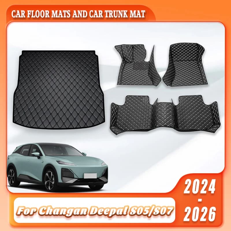 Car and Bath Mats Waterproof for Changan Deepal S05 S07 2024 2025 2026 - Complete Set for All Seasons
