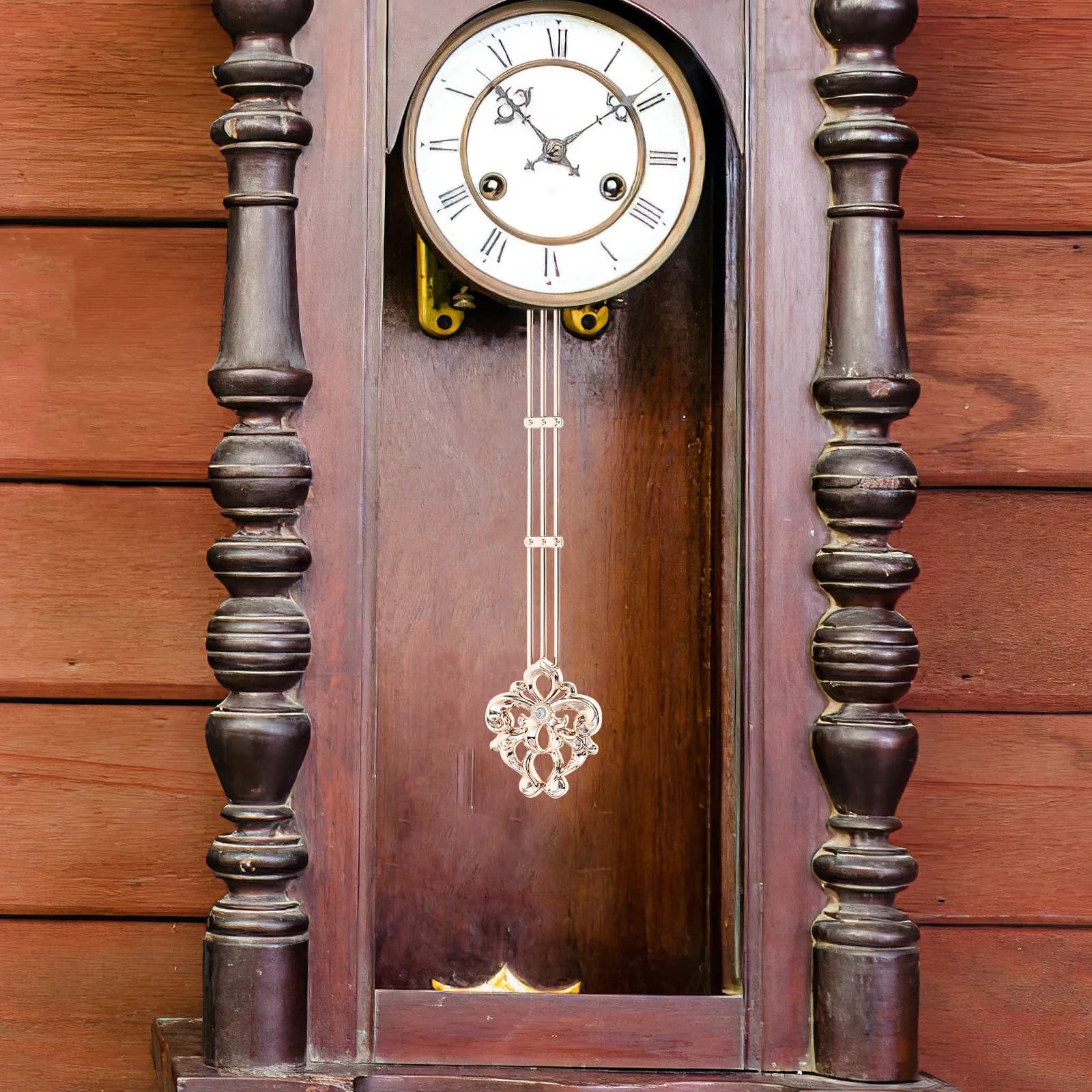 Movimento a Pendolo per Orologio da Parete con Accessori Cromati, Ricambio Classico per Pendoli
