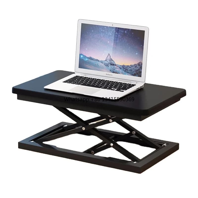 Scrivania per computer da tavolo con supporto per laptop pieghevole in alluminio pieghevole regolabile in altezza portatile per ufficio domestico economico