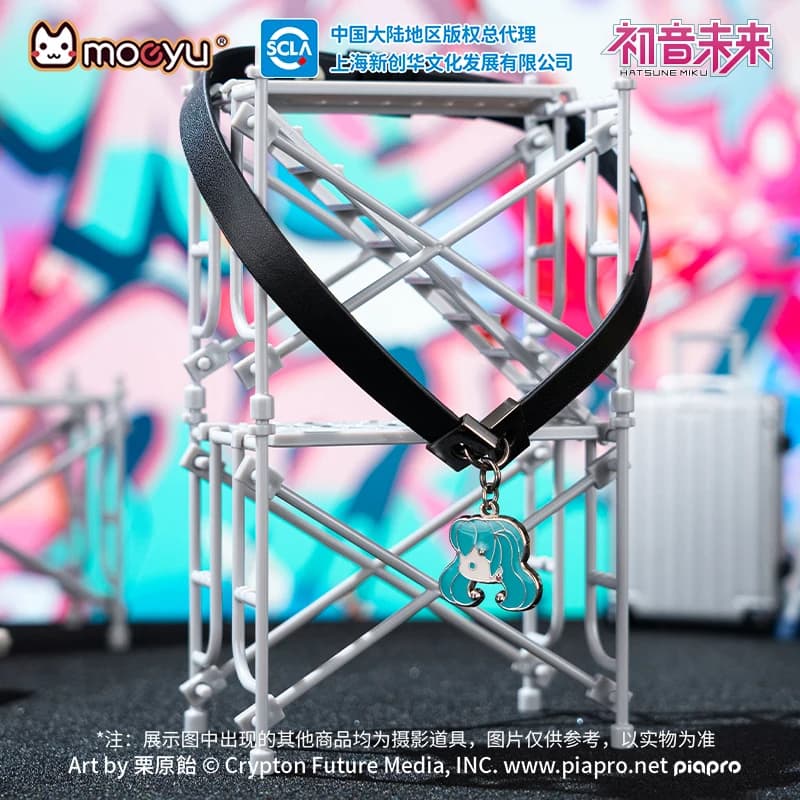 Moeyu Hatsune Miku Necklace Chocker Women Men Collar Leather Necklaces Jewelry Adjustable Vocaloid Figure Neck Chain Original