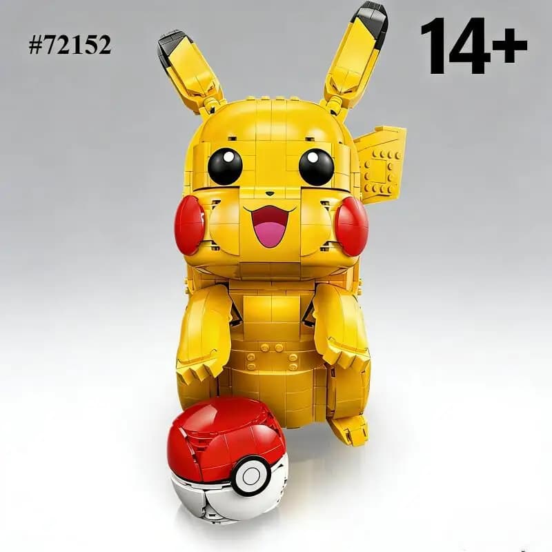 NUOVO Set di Costruzioni Pikachu 72152 Compatibile con Particelle Lego, Adatto per Regali di Halloween e Natale, 2050 Pezzi
