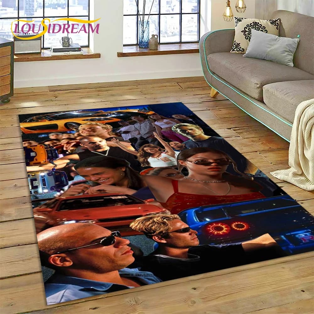 Fast & Furious X 10 Vin Diesel Movie Carpet Bedroom Carpet Living Room Sofa Decoration, Kids Game Large Decor Mat