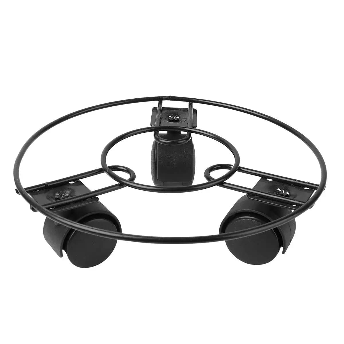 Flower Pot Stand with Wheels Iron Potted Plant Rack for Large Heavy Containers Indoor Living Room Dining Room Yard Garden