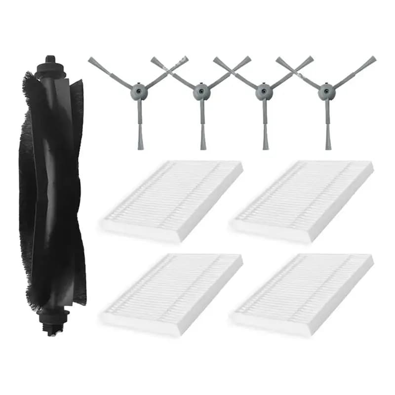 Spare parts for main brush, side brush and HEPA filter in plastic as from Eufy Clean L50, L50 SES, L60, L60 Hybrid accessories image