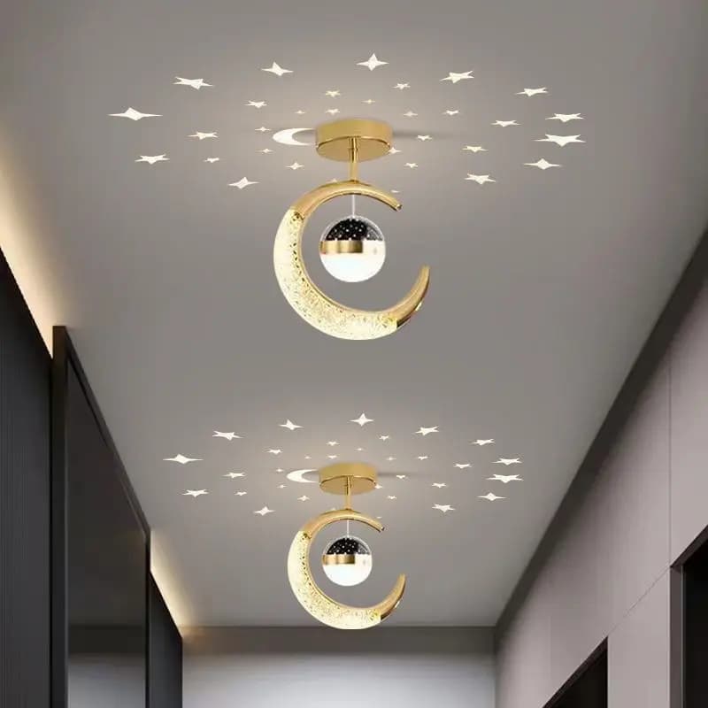Decorazioni per la casa Corridoio Corridoio Plafoniera Ingresso Plafoniere a led Atmosfera stellata Lampada a sospensione a soffitto Lampada da comodino