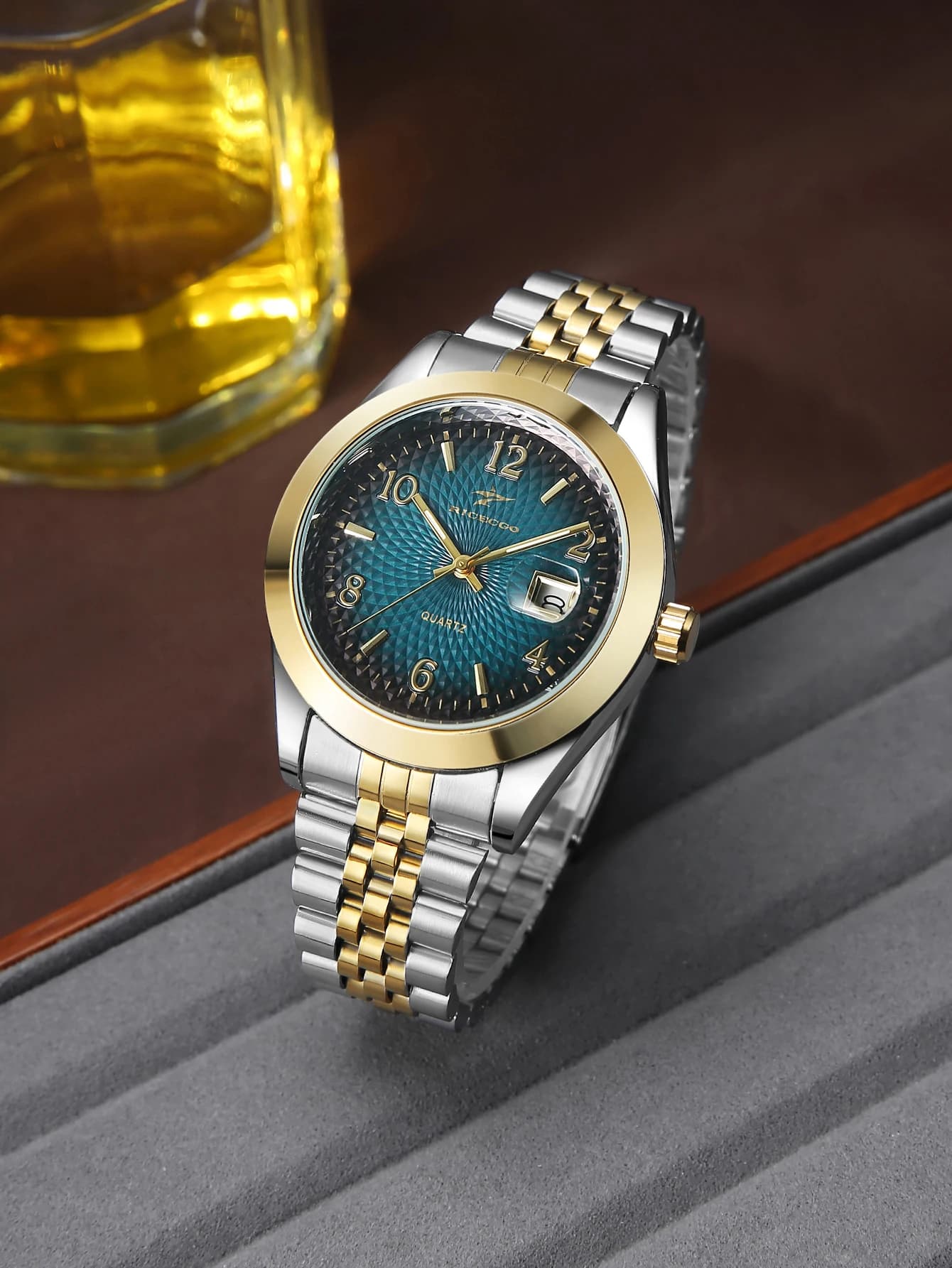 Men's Waterproof Stainless Steel Strap Quartz Watch, Simple Business Style, Perfect Gift for Any Occasion
