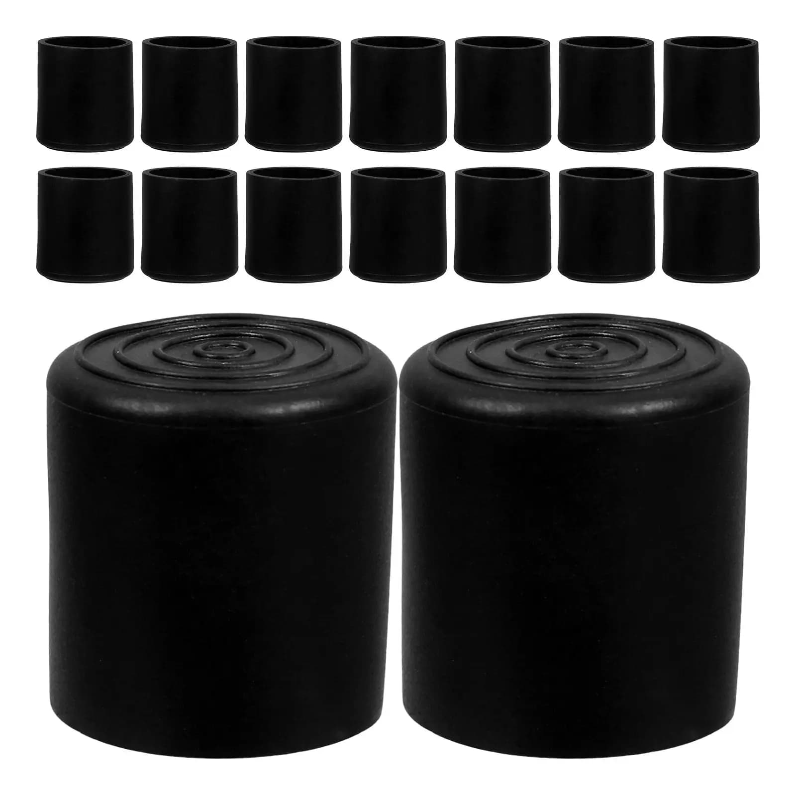 20 Pezzi Protezioni Antiscivolo per Gambe di Sedie, Coperture in Gomma Morbida Nera Rotonda da 22mm per Pavimenti in Legno e Sedie