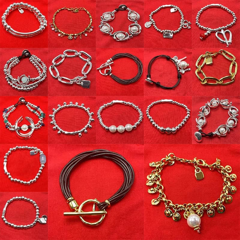 2026 Spain jewelry mixed style pearl decorated bracelet series luxury sweet and retro jewelry set