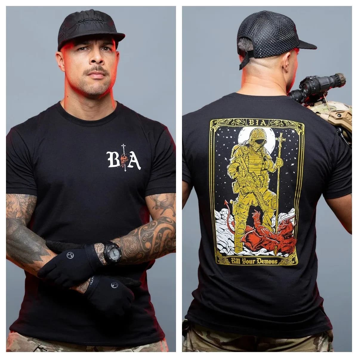 T-shirt Estiva 2026 'Kill Your Demons' - Adatta per Abbigliamento Sportivo, Maglietta in Cotone per Uomo e Donna