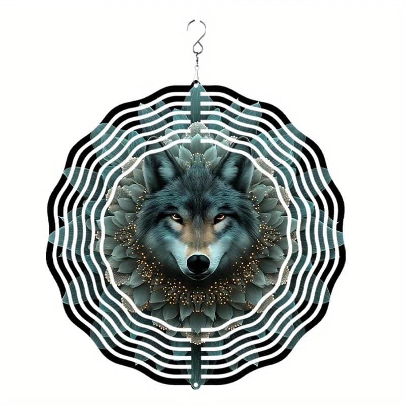 Hanging Wind Spinner, Uniquely Elegant Outdoor Garden Wind Chime, Metal Construction with 360° Swivel Hook