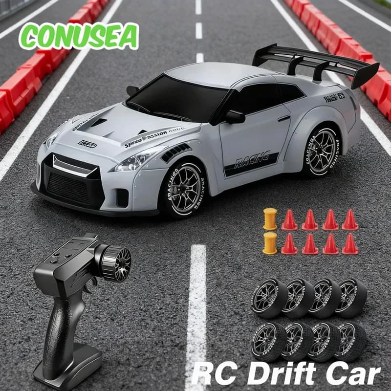 Rc Drift Car 1/24 4WD Auto telecomandate Modello di veicolo elettrico Azionamento da corsa ad alta velocità per bambini Ragazzi Bambini Regali di Natale