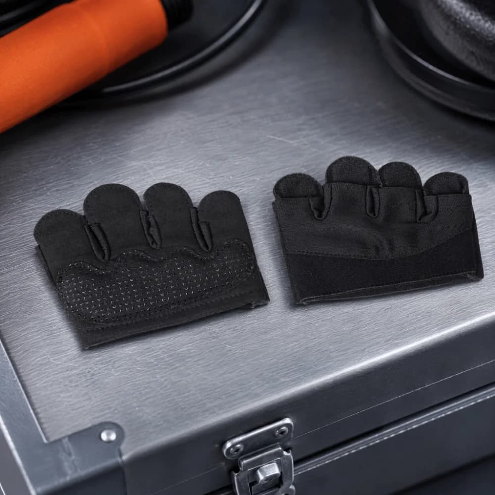 2pcs Non-Slip Grip Workout Gloves Padded Palm Breathable Fabric Gym Gloves Adjustable Wrist Strap Reinforced Stitching