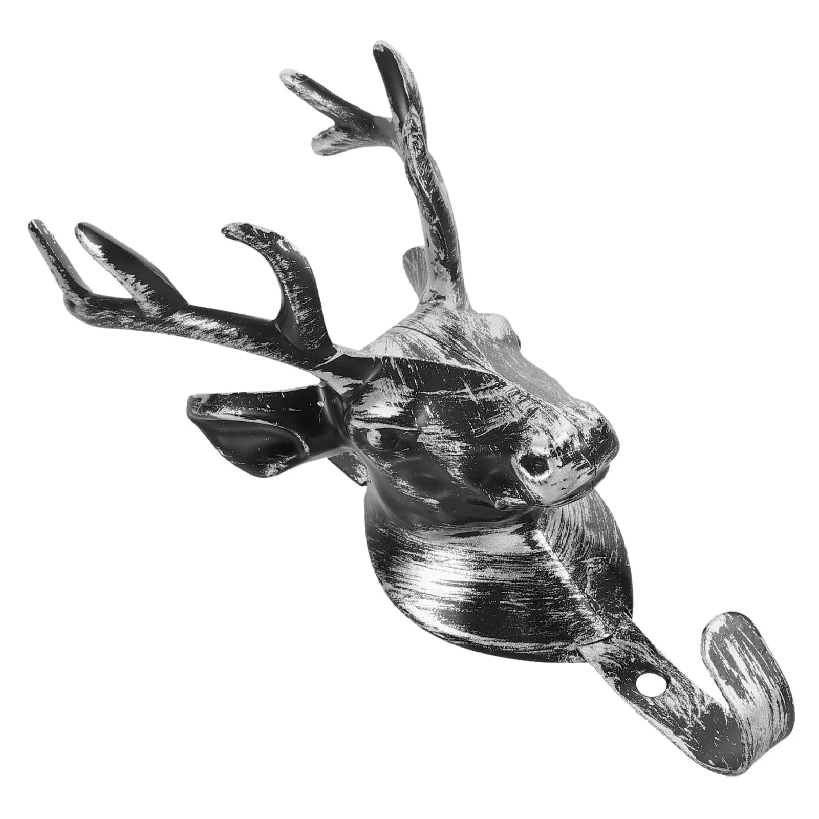 Deer Head Wall Hook Heavy Duty Sturdy Plastic Space Saving Decorative Coat Hat Key Towel Bathrobe Hanger for Bedroom Entryway