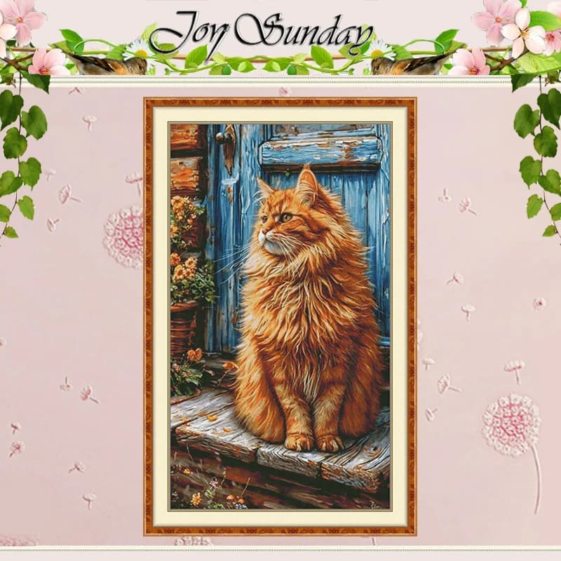 Maine Coon Animals Patterns Counted Cross Stitch Set DIY 11CT 14CT 16CT HD Stamped DMC Cross-stitch Kit Embroidery Needlework