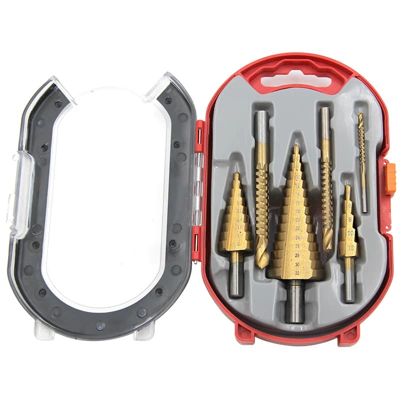 4-12/4-20/4-32mm manico triangolare scanalatura diritta trapano per scale 3/6/8 trapano per sega set di montaggio per lavoratore di punzonatura da 6 pezzi