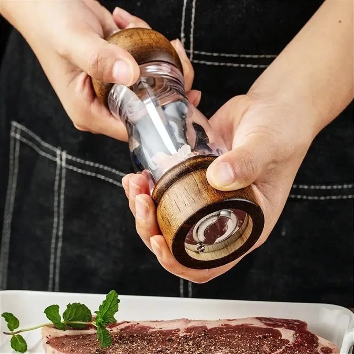 Nuovo Set Macina Spezie in Ceramica Regolabile 2026 per Cucina e BBQ, Macina Sale e Pepe da 1-5 Pezzi