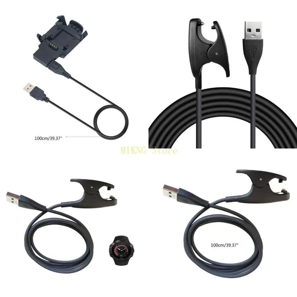 1m USB Charging Cable Cord Chargers Clips Charging Wire for 5/3 Smartwatch best sale