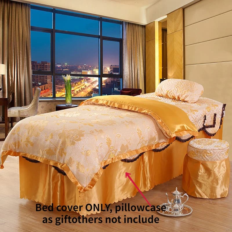 Gentle leather cover for beauty salon, massage cot bed sheet, full cover skirt with hole, bedsheet, SPA bed cover, with hole