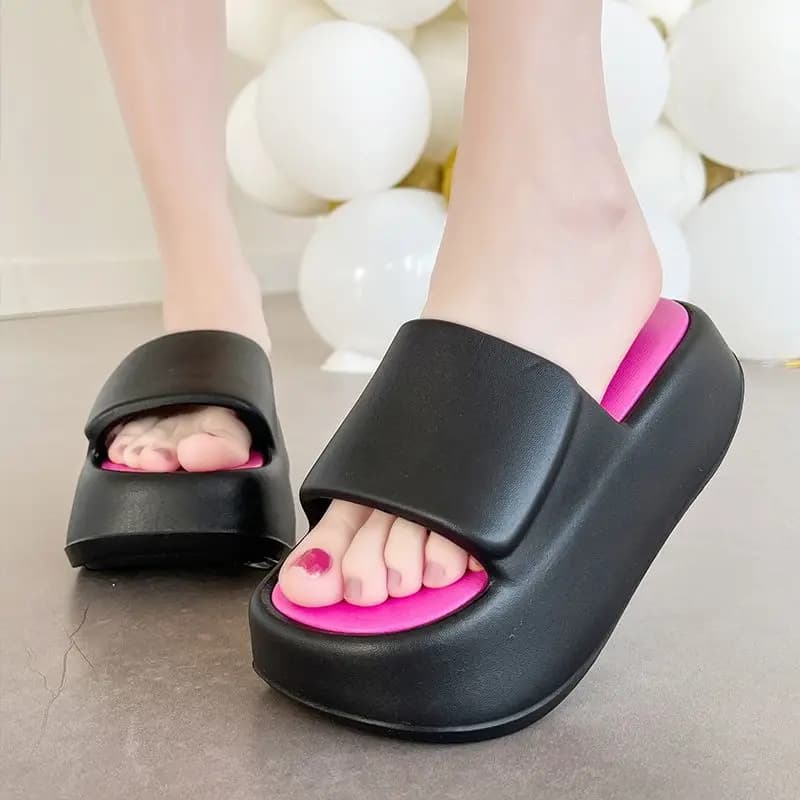 New 24 hours odorless shipping EVA women's slippers summer high shoes robust woman hooves with high platform woman slippers raised shoes